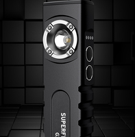 Lampe torche tactique SUPERFIRE G20 magnétique rechargeable par USB, LED COB 400 lumens, IP44, laser rouge, alliage d'aluminium, torche EDC pour