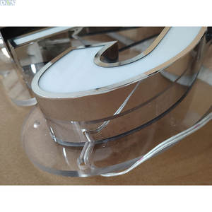 कार सड़क सुरक्षा के लिए कस्टम पॉलिश सिल्वर मिरर फ्रंटलिट क्रोम अक्षर - Product Image 5