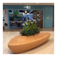 Banc de rue personnalisé avec jardinière Banc de rue moderne en fibre de verre Mobilier de rue d'extérieur en fibre de verre Mobilier de chaises longues