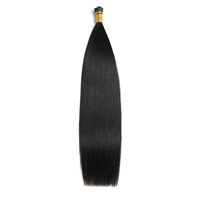 Extensions de cheveux humains I-Tip sans nœuds ni perte de cheveux, balayage blond avec mèches, qualité salon, postiche, prix d'usine en gros