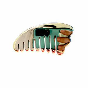 Outils de massage Gua Sha en acier inoxydable 304 de forme personnalisée, peigne de massage facial, rouleau de massage, peigne en métal, pierre Guasha - Product Image 4
