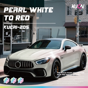 Pellicola Autoadesiva in PVC KUCAI da Bianco Perla a Rosso, Adesivo per Auto Cambia Colore, Autorigenerante e Antigraffio, 1,52*17M - Product Image 2