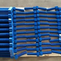 PTFE Fluorocarbon Xylan Coated ASTM A193 Hex Head Screw Rod Stud Bolts and Nuts B7 B16 20mm Length for T Eflon Threaded Rods