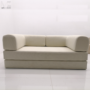 مجموعة أثاث مفرغ الهواء إسفنجية زاوية قابلة للطي أريكة مخملية بدون عظم وحدات مقطعية لغرفة المعيشة - Product Image 4