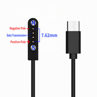 Câble de charge magnétique 2 broches/4 broches/5 broches, USB vers broches Pogo, pour montre connectée, écouteur et bracelet, 60 cm, adaptateur magnétique de chargement à station d’accueil 5V