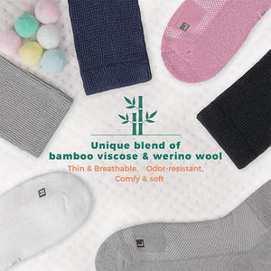 पुरुषों की महिलाओं के लिए मेरिनो ऊन मधुमेह के मोजे मोटे गर्म ढीले बांस के मोजे - Product Image 5