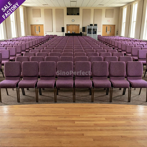 Sillas de Tela Personalizadas para Auditorio/Iglesia con Logotipo, Color a Elección, Fabricadas en China, Silla Metálica Tapizada Moderna para Iglesia - Product Image 5
