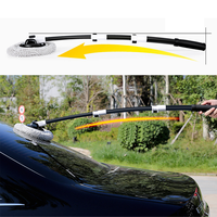Balai de lavage de voiture en microfibre à long manche incurvé réglable brosse télescopique nettoyage de sol