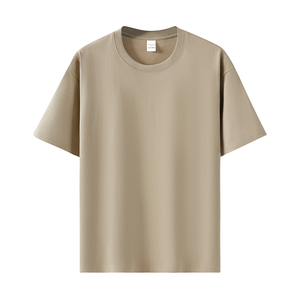 Nueva Camiseta de Algodón Puro de 260g, <span class=keywords><strong>Marca</strong></span> de Moda, Hombros Caídos, Cuello Redondo, Manga Corta para Hombre, Casual, con Impresión de Logotipo Personalizado - Product Image 2