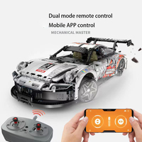 MASTER 9821 MOC teknis 2 In 1 mobil balap Super 1861 buah mainan Puzzle bata mobil teknis mainan blok bangun Moc Model bata bongkar pasang
