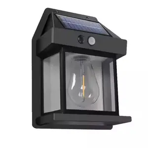Lámpara Solar Decorativa para Jardín con Sensor de Movimiento, Luz Nocturna COB de Filamento, Sin Cables, para Pared Exterior o Puerta - Product Image 1