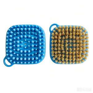 Cepillo de Baño para Mascotas de Doble Cara con Masaje de Silicona y Cerdas Naturales para Perros y Gatos, Herramienta de Aseo para Limpieza Profunda y Control de la Caída de Pelo - Product Image 4