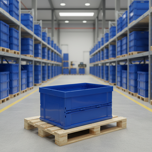 Caja <span class=keywords><strong>de</strong></span> Almacenamiento <span class=keywords><strong>de</strong></span> Plástico Plegable Directo <span class=keywords><strong>de</strong></span> Fábrica, Diseño <span class=keywords><strong>de</strong></span> Plegado Instantáneo, Ahorra un 75% <span class=keywords><strong>de</strong></span> Espacio al Vacío, para el Hogar y Logística - Product Image 1