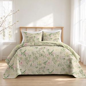 Ensemble de literie en polyester matelassé floral Boryard, 3 pièces, adapté à toutes les saisons, convient aux lits Queen et King, article d'exportation le plus vendu. - Product Image 3