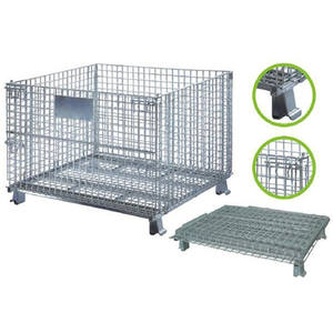 <span class=keywords><strong>Cage</strong></span> <span class=keywords><strong>de</strong></span> stockage en acier galvanisé <span class=keywords><strong>Cage</strong></span> <span class=keywords><strong>de</strong></span> stockage à panier métallique avec conteneur industriel en treillis Préformes PET pour usage en entrepôt - Product Image 6