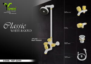 ชุดอุปกรณ์อาบน้ำทองเหลืองขัดเงา Capri ฝักบัวเรนชาวเวอร์แบบติดเพดาน พร้อมฝักบัวมือแบบก้านคงที่ 90 องศา ระบบควบคุมอัจฉริยะ ดีไซน์พรีเมียมสำหรับโรงแรม - Product Image 5