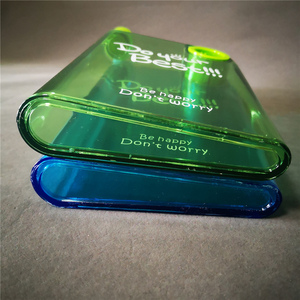 Grosir murah A5 cincin Memo Notebook botol air datar bebas BPA kustom Logo portabel ramping persegi perlengkapan minum plastik Promosi - Product Image 4