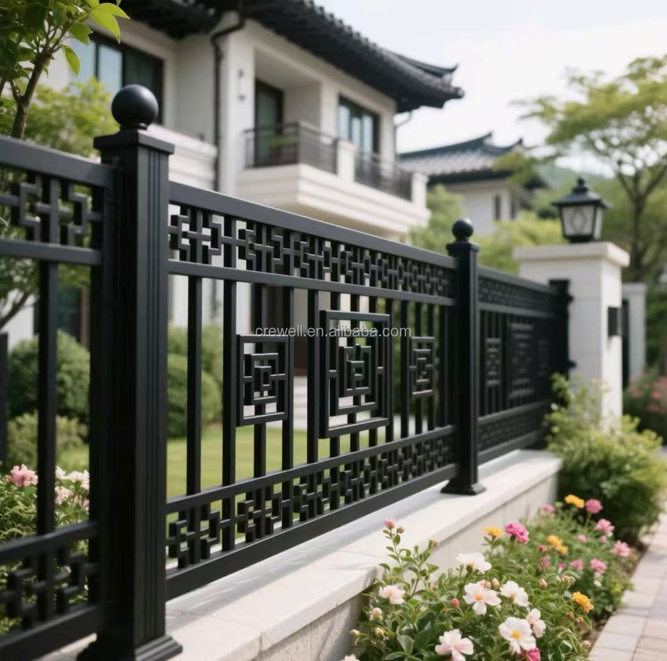 Veranda Railing Object Modern Style Cast Iron Veranda Railing - Durable & Stylish