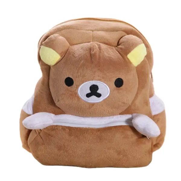 Wholesale soft stuffed cute bag teddy bear plush animal backpack teddy bear school bag for baby girl