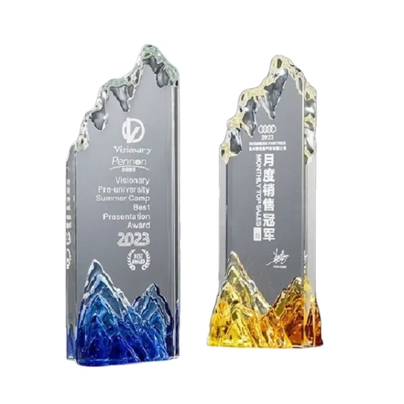 Top Selling Item Crystal Trophy Customised Style Clear Sports Competition Memorial Trophy