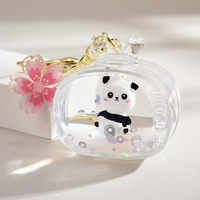 BSBH creativo aceite Panda llavero exquisito pareja coche llavero pequeño colgante regalo