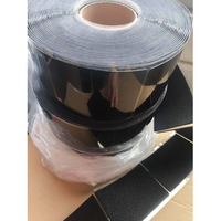 Plaquettes auto-agrippantes élastiques noires découpées sur mesure de 25 mm, pré-découpées en tranches carrées, robustes, auto-adhésives, 100 % nylon