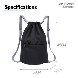 Custom Logo Waterproof <b>Drawstring</b> <b>Backpack</b> Outdoor Sports <b>Backpack</b> for Gym Light-weight Foldable <b>Drawstring</b> Bags with logo - Product Image 4