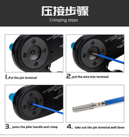 Outil de sertissage pour bornes à broche pleine équivalent à 26-12 AWG, remplace HDT-48-00, pour les séries Deutsch et Amphenol