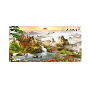 Tableau décoratif mobile horizontal en aluminium avec <span class=keywords><strong>cadre</strong></span> métallique, style Art Déco, à chauffage électrique infrarouge lointain au graphène - Product Image 2