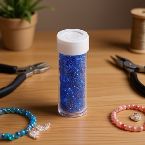 Perline luminose blu ILAN Abalorio da 5 mm per la creazione di gioielli - Product Image 3