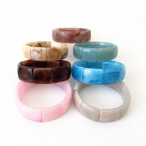 UJBOX الإبداعية قابل للتعديل الحبل المرن الاكريليك ثقب مزدوج حبة طويلة الأساور اليدوية السحر لنمط جهد الجملة - Product Image 6