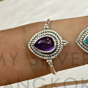 Anillo de piedras preciosas Pieza de joyería de plata esterlina fina Joyería de plata 925 al por mayor - Product Image 3