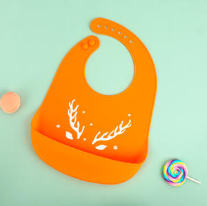 ผ้ากันเปื้อนซิลิโคนสำหรับเด็กทารก กันน้ำ สำหรับใส่อาหาร มีหาง ดีไซน์สำหรับเด็กทารก วัสดุเกรดอาหาร - Product Image 2