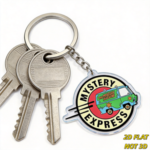 Porte-clés en acrylique <span class=keywords><strong>Mystery</strong></span> Express Retro <span class=keywords><strong>Van</strong></span>, breloque colorée style <span class=keywords><strong>Mystery</strong></span> <span class=keywords><strong>Machine</strong></span> avec lignes de vitesse pour clés, sacs, sacs à dos - Product Image 5