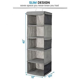 Foldable Woven Rectangle Storage Box Eco-Friendly <b>Clothes</b> Rail for Hanging Sweaters Shees Pocket Category-Storage <b>Boxes</b> Bins - Product Image 2