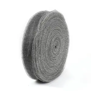 0.2mm 0.19mm High Galvanized Wire Coil Roll Woven Net Mesh For Making Metal Scourer Sponge Kitchen Cleaning Steel Wool Wire