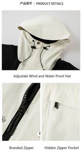 Veste imperméable tendance, veste coupe-vent, vêtements de sport personnalisés, vestes softshell d'automne pour l'extérieur - Product Image 4