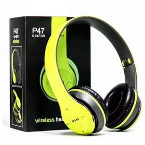 P47 Pliable Sans Fil <span class=keywords><strong>Casque</strong></span> HiFi Stéréo Basse Profonde <span class=keywords><strong>Bleu</strong></span> Dent <span class=keywords><strong>Casque</strong></span> Over-ear Sport Écouteur pour Musique Téléphone Mobile - Product Image 1