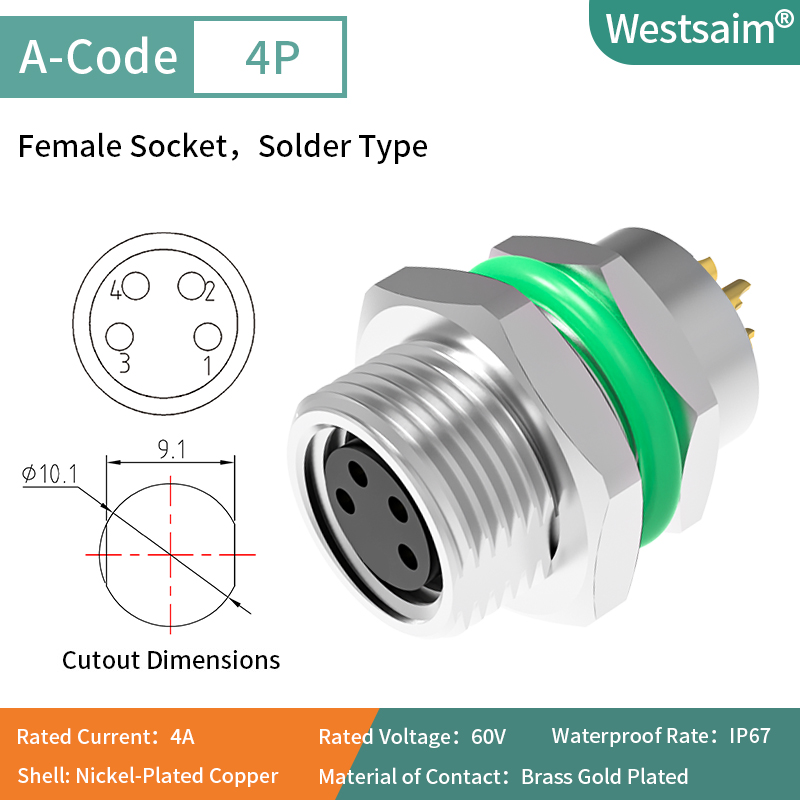 M8-A-4 female M10*0.75