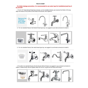 Mini-système de filtration d'<span class=keywords><strong>eau</strong></span> pour robinet de cuisine, haute efficacité, purificateur domestique anti-fluorure pour l'<span class=keywords><strong>eau</strong></span> du robinet - Product Image 5