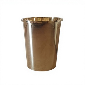 ถังขยะห้องน้ำทรงกระบอกสีทองหรูหราสำหรับตกแต่งบ้านและโรงแรม - Product Image 1
