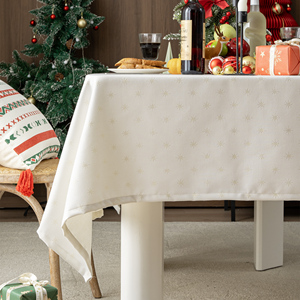 Collezione di natale nuova festa di lusso decorazione di nozze copertura della tavola filo oro poliestere tovaglia Jacquard - Product Image 2