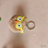 Ute Faux Otter avec longues pattes, petit pendentif porte-clés de voiture en forme de boule de charbon, boule moelleuse, décoration de sac, cadeau, figurine, jouet