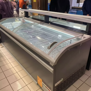 Congélateur commercial horizontal à îlot profond avec porte en verre trempé pour supermarché, congélateur combiné pour aliments surgelés - Product Image 3