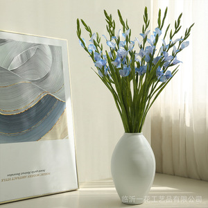 Bouquet de gladioles artificielles Yihua Floral Art, fleurs en soie rouge, décoration minimaliste moderne pour la maison - Product Image 3