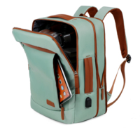 Nouveau sac à dos de voyage extensible haute capacité en polyester Oxford 20-35L avec compartiment pour ordinateur portable et bandoulière incurvée pour étudiant
