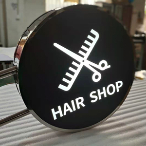 Letrero Luminoso LED de Doble Cara Personalizado, Letrero Especializado con Cuchilla, Letrero Publicitario para Peluquería - Product Image 1