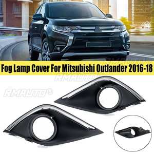 2 pièces Grille de protection de phare antibrouillard avant pour Mitsubishi Outlander 2016 2017 2018, garniture décorative de protection de feux de route - Product Image 1