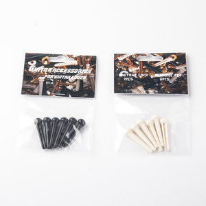 Großhandel Akustik Schwarz/Weiß Instrument <span class=keywords><strong>ABS</strong></span> Saiten gitarre Teil Brücken stifte - Product Image 1