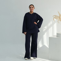 Ensemble coordonné Abaya modeste pour femmes musulmanes 2026 – Haut et pantalon en tissu mélangé polyester respirant et doux – Idéal pour les mariages